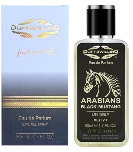 Black Mustang Eau de Parfum Unisex and Women by DuftzwillinG ® MU21 VIP Sweet Oriental Strong and Durable (