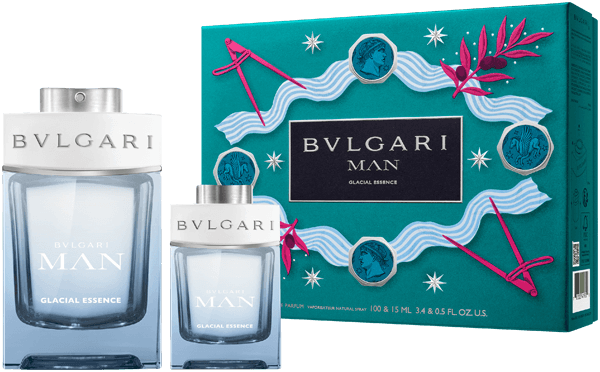 Bvlgari Man Glacial Essence Juice Set = EdP Nat. Spray 100 ml + EdP Nat. Spray 15 ml