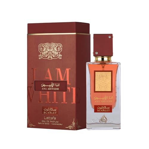 Abiyedh Scarlet Eau De Parfum Luxury Oriental Perfume Red Elegant Bottle