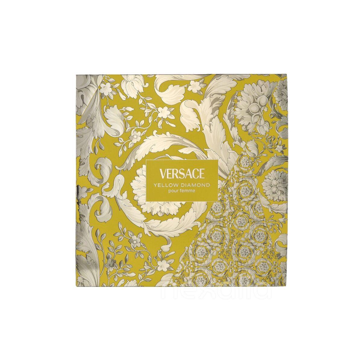 Versace Yellow Diamond Giftset Edt Spray 90ml/Bath & Shower Gel 100ml/Body Lotion 100ml/Make-Up Case 290 ml