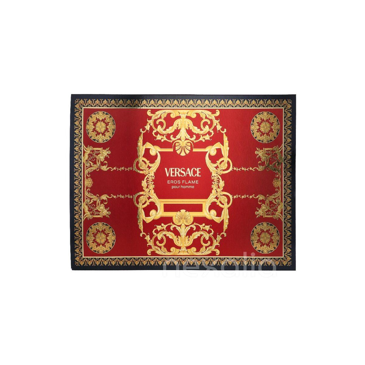 Versace Eros Flame Giftset Edp Spray 100ml/Edp Spray 10ml/Black Pouch 110 ml