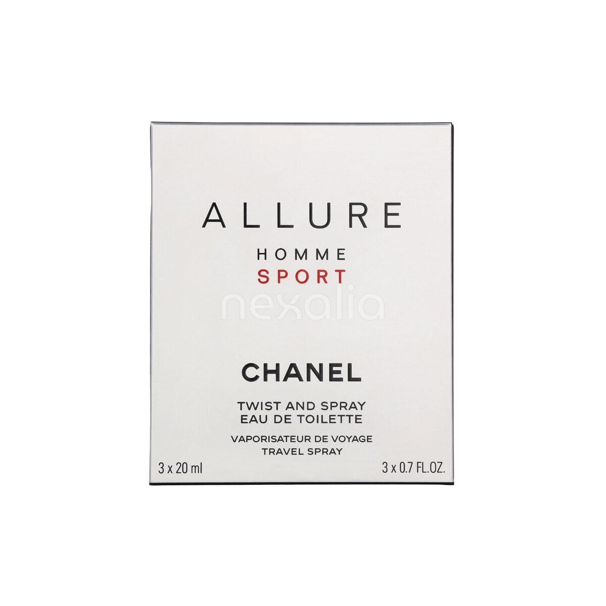 Chanel Allure Homme Sport Giftset 2x Edt Spray Refill 20Ml/ 1 Edt Spray 20ML 60 ml