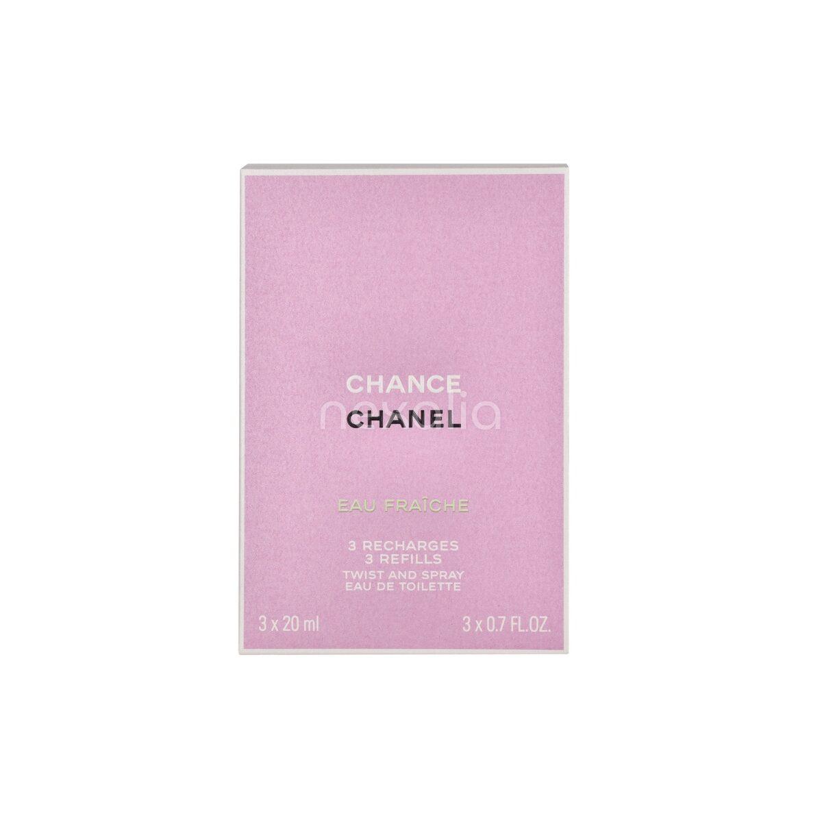 Chanel Chance Eau Fraiche Giftset 3x Edt Spray Refill 20Ml - Twist and Spray 60 ml